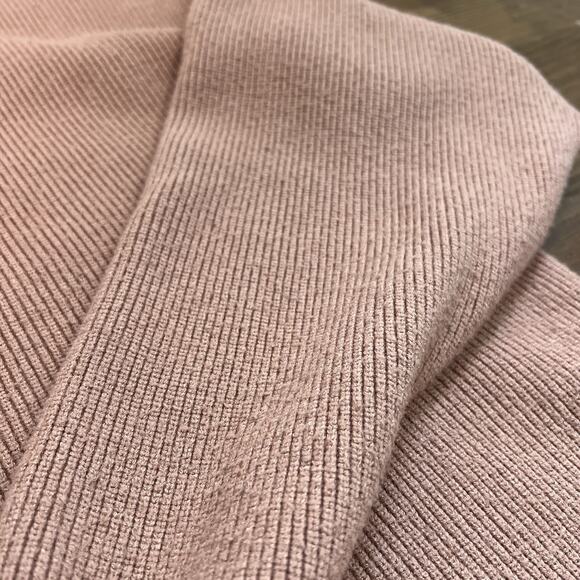 Free People Ribbed Knit Sweater Oversized Turtleneck Cream Women’s Medium - Picture 6 of 7